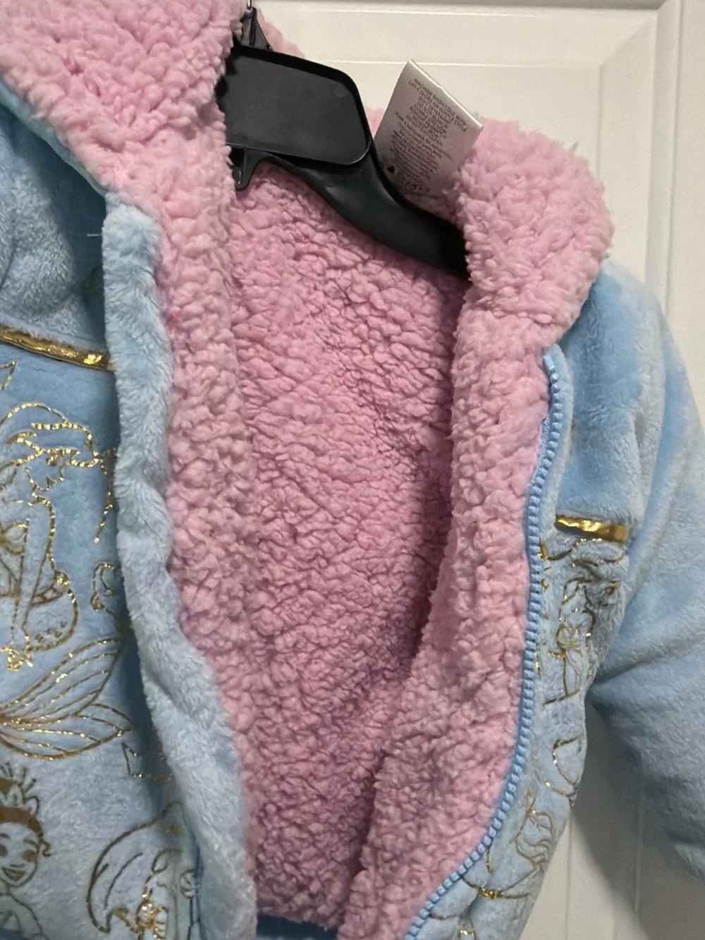 Disney Pink Plush Princess Hooded Jacket
